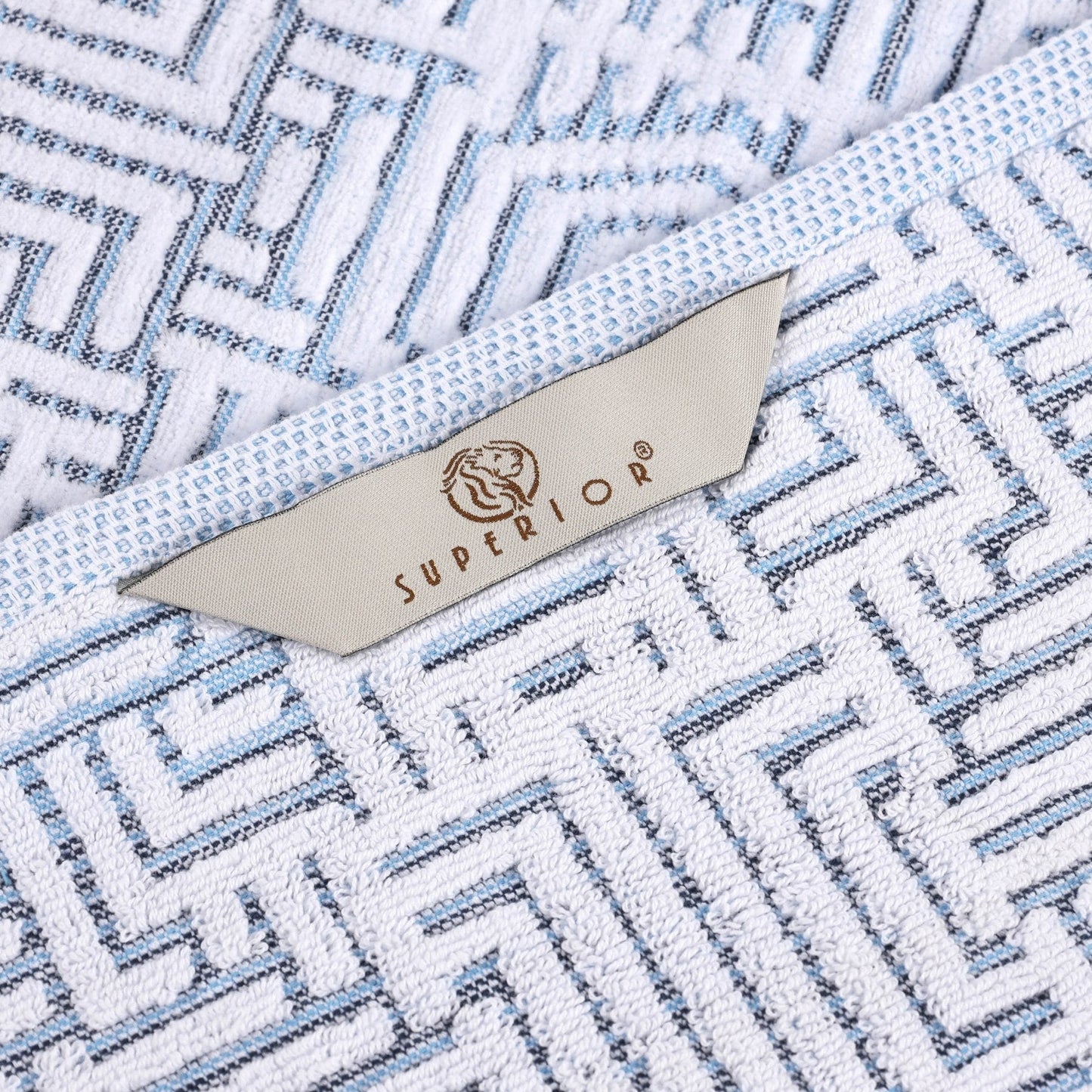Superior Jasper Cotton Modern Jacquard Soft 3-teiliges Badezimmerhandtuch-Set