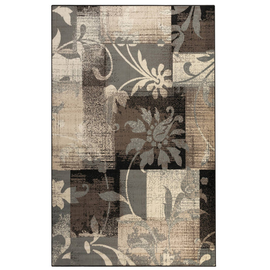 Superior Pastiche Moderner floraler Patchwork-Läufer oder Flächenteppich für den Innenbereich