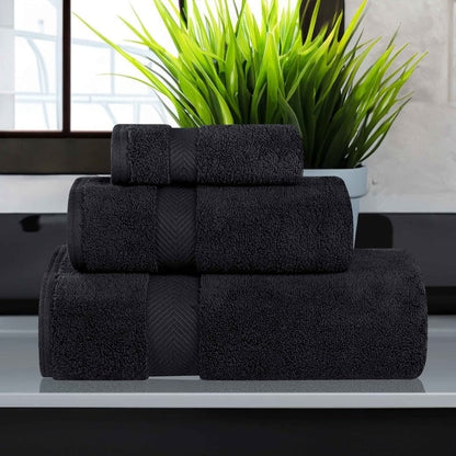 3-teiliges Handtuchset aus äußerst weicher und saugfähiger Zero Twist-Baumwolle