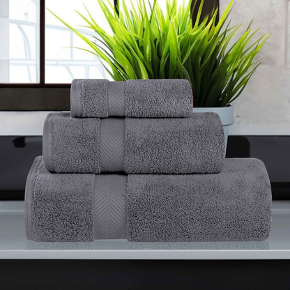 3-teiliges Handtuchset aus äußerst weicher und saugfähiger Zero Twist-Baumwolle