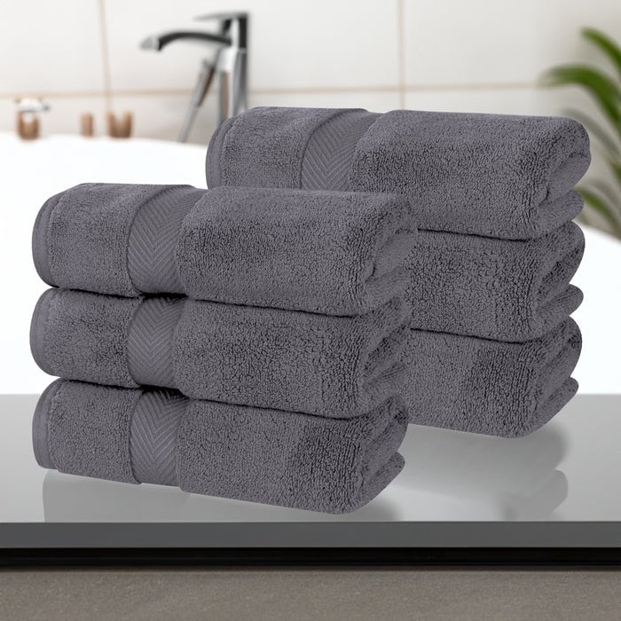 Superior Zero Twist Baumwolle Solid Soft Absorbent Handtuch 6er-Set