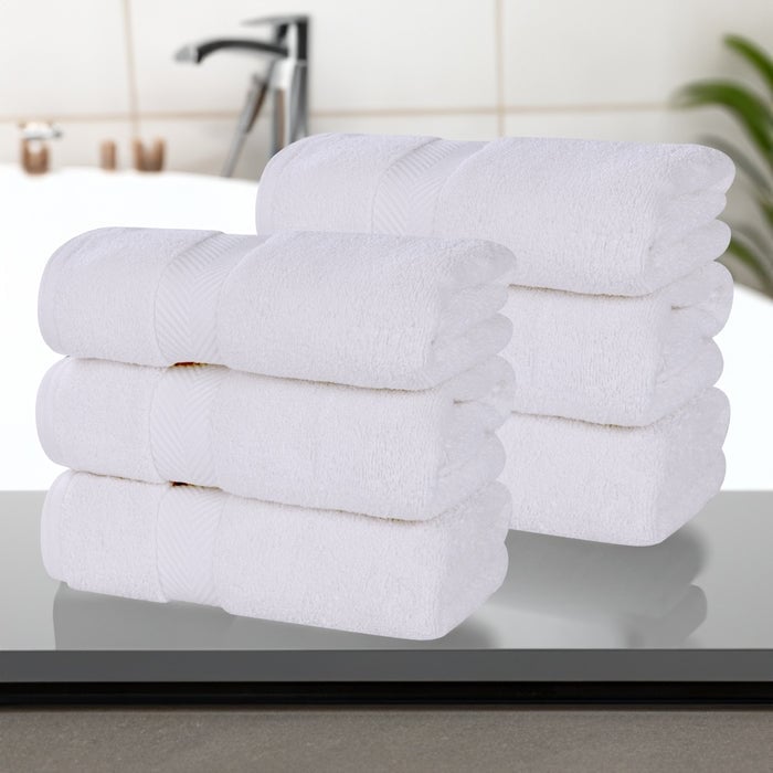 Superior Zero Twist Baumwolle Solid Soft Absorbent Handtuch 6er-Set