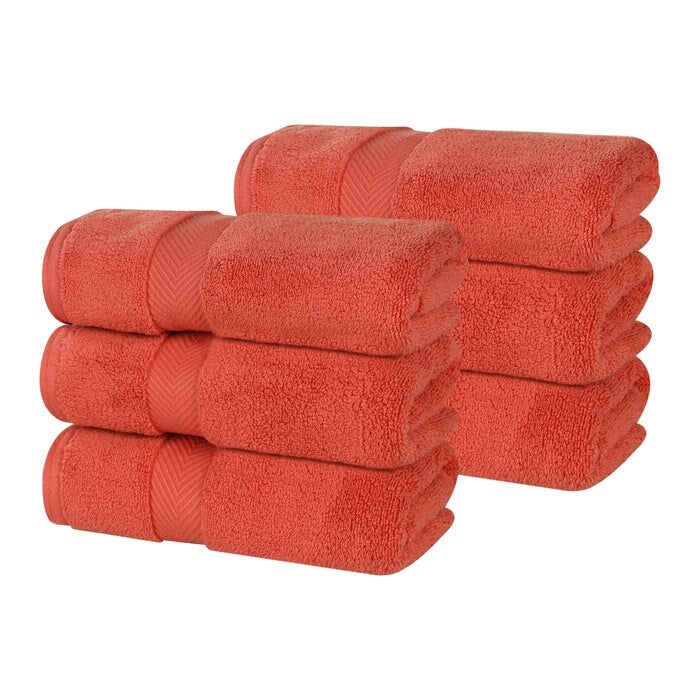 Superior Zero Twist Baumwolle Solid Soft Absorbent Handtuch 6er-Set