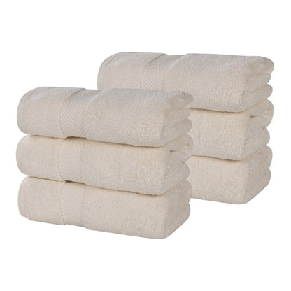 Superior Zero Twist Baumwolle Solid Soft Absorbent Handtuch 6er-Set