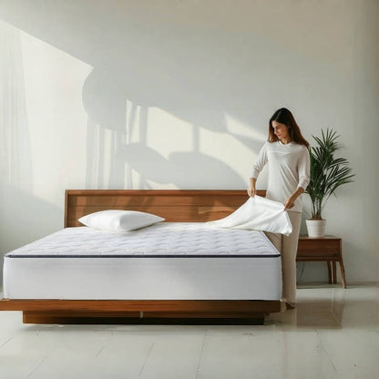 SweDrea 10 Zoll mittelfeste, mit Gel angereicherte Memory Foam-Hybridmatratze, kühlend und atmungsaktiv, mit CertiPUR-US, SGS und OEKO-TEX