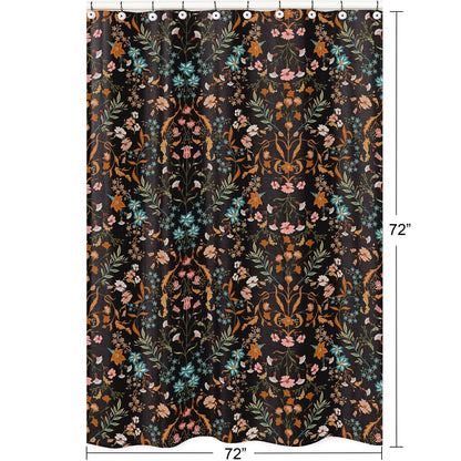 Sweet Jojo Designs Boho Wildblumen Vintage Blumenmädchen Badezimmer Stoff Bad Duschvorhang Botanischer Garten Böhmischer Bauernhaus