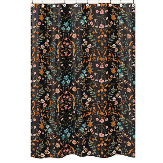 Sweet Jojo Designs Boho Wildblumen Vintage Blumenmädchen Badezimmer Stoff Bad Duschvorhang Botanischer Garten Böhmischer Bauernhaus