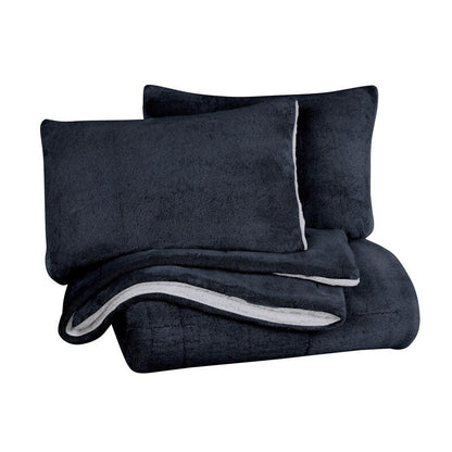 Swift Home Luxuriöses, wendbares Hochflor-Bettdeckenset aus Plüsch und Sherpa