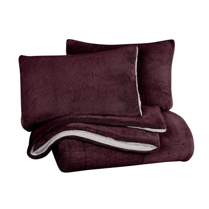 Swift Home Luxuriöses, wendbares Hochflor-Bettdeckenset aus Plüsch und Sherpa
