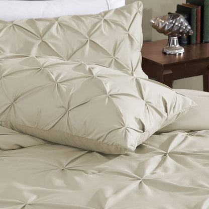 Swift Home Modernes 3-teiliges Bettwäsche-Set aus ultraweicher Mikrofaser mit Biesen