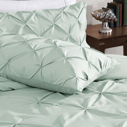 Swift Home Modernes 3-teiliges Bettwäsche-Set aus ultraweicher Mikrofaser mit Biesen