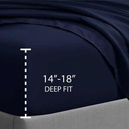 Swift Home Doppelt gebürstete Mikrofaser, 16 Zoll tiefe Taschen, Einzel-Spannbettlaken