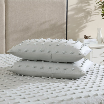 Swift Home Ultraweiches 3-teiliges Mikrofaser-Bettwäscheset mit Pom Pom