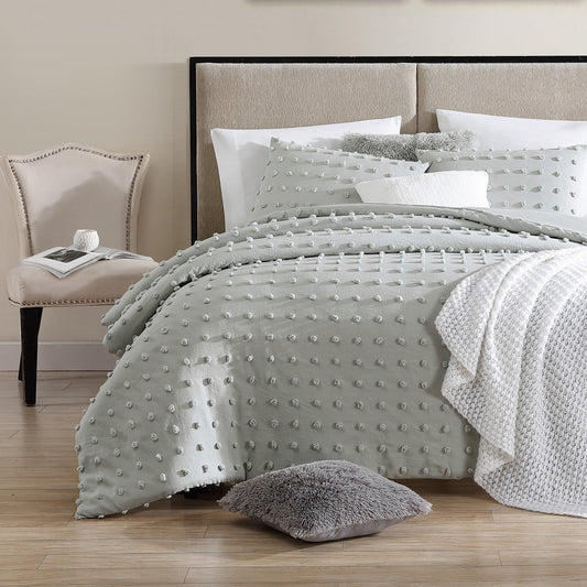 Swift Home Ultraweiches 3-teiliges Mikrofaser-Bettwäscheset mit Pom Pom