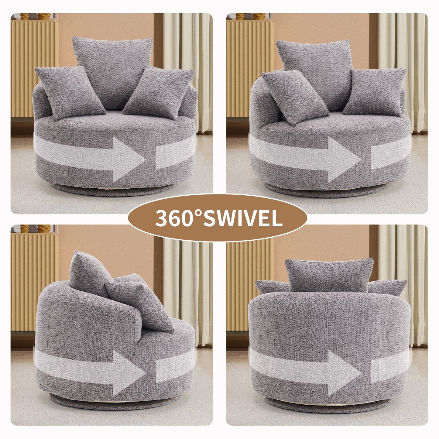 Swivel Compression Chair Single-Seat Compression Chair