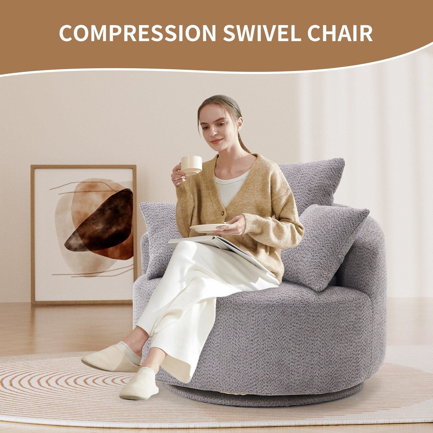 Swivel Compression Chair Single-Seat Compression Chair