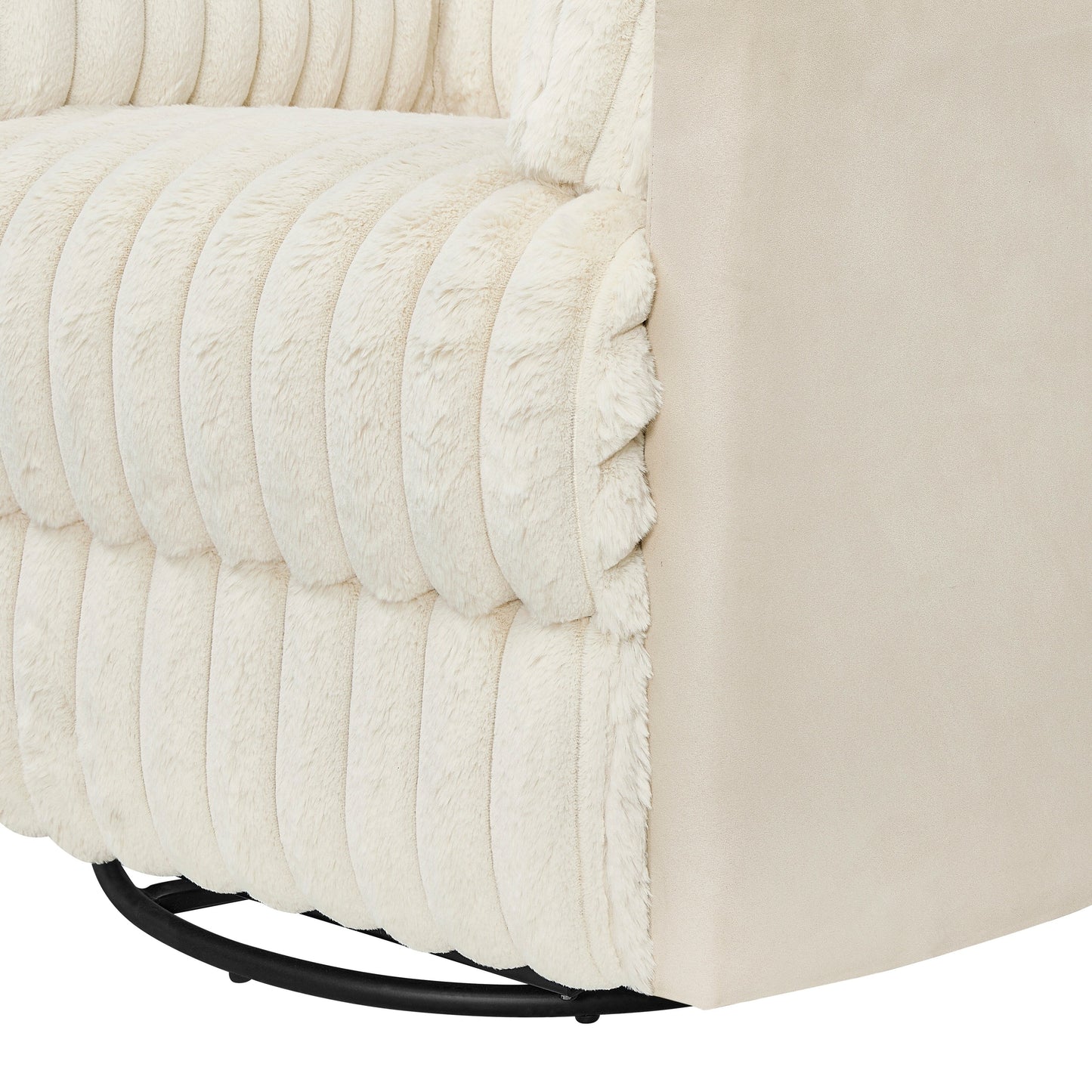 Swivel Recliner Chair with 360° Rotation and Manual Recline - Wide Plush Seat, Pillow-Top Arms, Pocket/Sinuous Springs