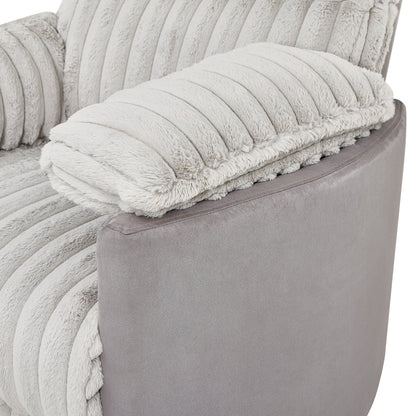 Swivel Recliner Chair with 360° Rotation and Manual Recline - Wide Plush Seat, Pillow-Top Arms, Pocket/Sinuous Springs