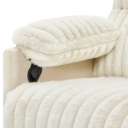 Swivel Recliner Chair with 360° Rotation and Manual Recline - Wide Plush Seat, Pillow-Top Arms, Pocket/Sinuous Springs