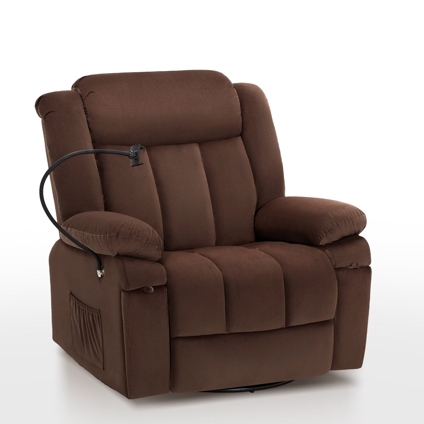 Swivel Rocking Recliner with Massage, Heating, and Phone Stand â?Ideal for Living Room, Office, Bedroom