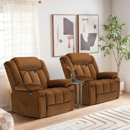 Swivel Rocking Recliner with Massage, Heating, and Phone Stand â?Ideal for Living Room, Office, Bedroom