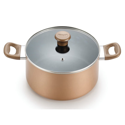 T-fal B036SE64 Excite Antihaft-Kochgeschirr-Set, 14-teilig, Bronze