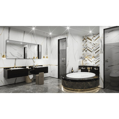 TETOTE Moderner Badezimmer-Kosmetikspiegel mit Metallrahmen zur Wandmontage