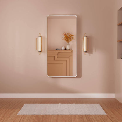 TETOTE Moderner Badezimmer-Kosmetikspiegel mit Metallrahmen zur Wandmontage