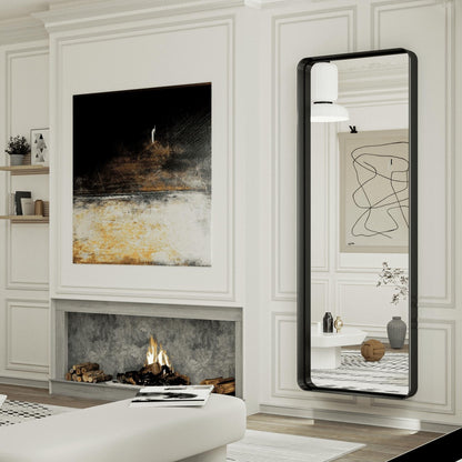 TETOTE Moderner Badezimmer-Kosmetikspiegel mit Metallrahmen zur Wandmontage