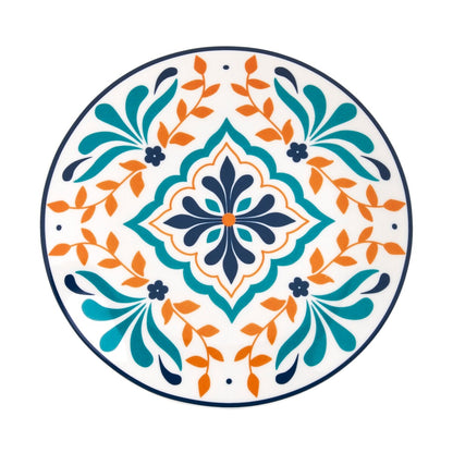 Tabletops Gallery Isabella 12-teiliges, rundes Geschirrset aus blauem Porzellan – Service für 4 Personen