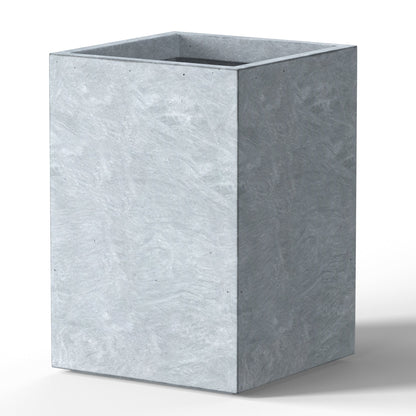 Hohe rechteckige Pflanzkästen aus Beton / Große Blumenkübel für drinnen und draußen
