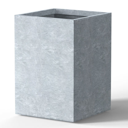 Hohe rechteckige Pflanzkästen aus Beton / Große Blumenkübel für drinnen und draußen