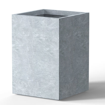 Hohe rechteckige Pflanzkästen aus Beton / Große Blumenkübel für drinnen und draußen