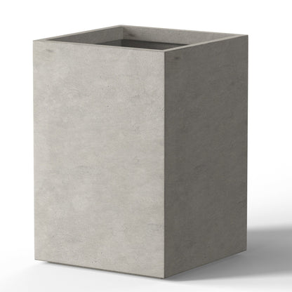 Hohe rechteckige Pflanzkästen aus Beton / Große Blumenkübel für drinnen und draußen