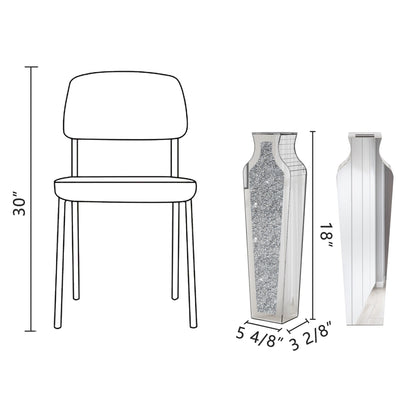 Hohe Bodenvase aus zerkleinerten Diamanten