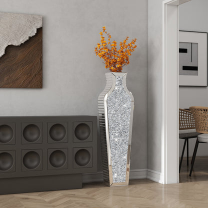 Hohe Bodenvase aus zerkleinerten Diamanten