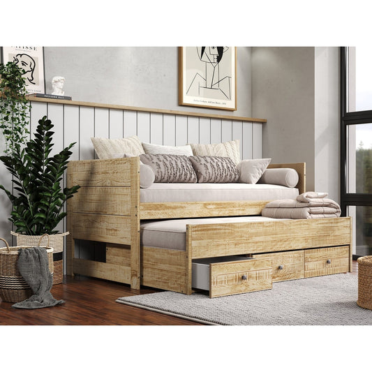 Taylor &amp; Olive Begonia Einzelbett mit Ausziehbett und 3 eingebauten Schubladen