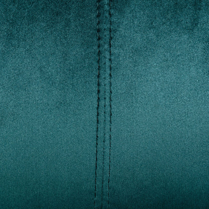 Teal 76.25 Velvet Channel Stitching 3-seater Sofa with Metal Legs for Living Room