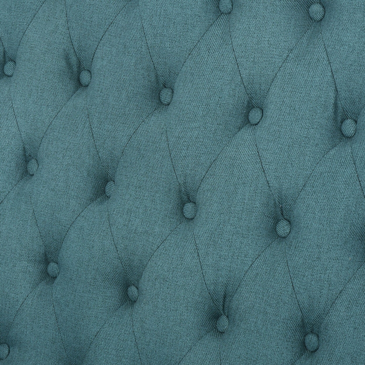 Teal Velvet Button Tufted High Wingback Loveseat Sofa