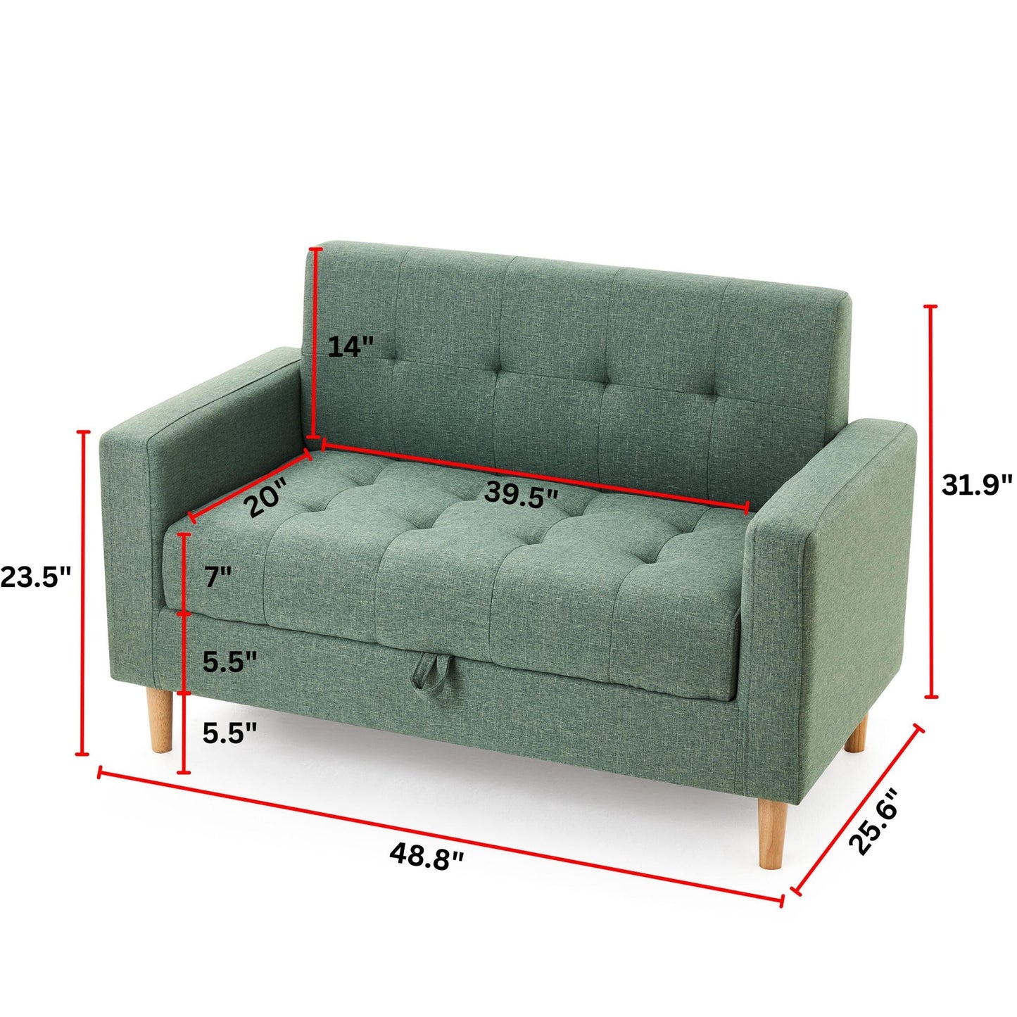 The College Storage Couch by Dorm HaulÂ®