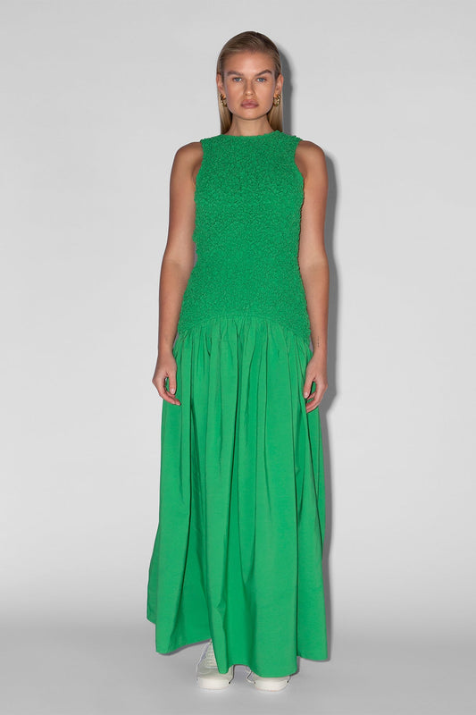 Marisol Midikleid - Smaragdgrün