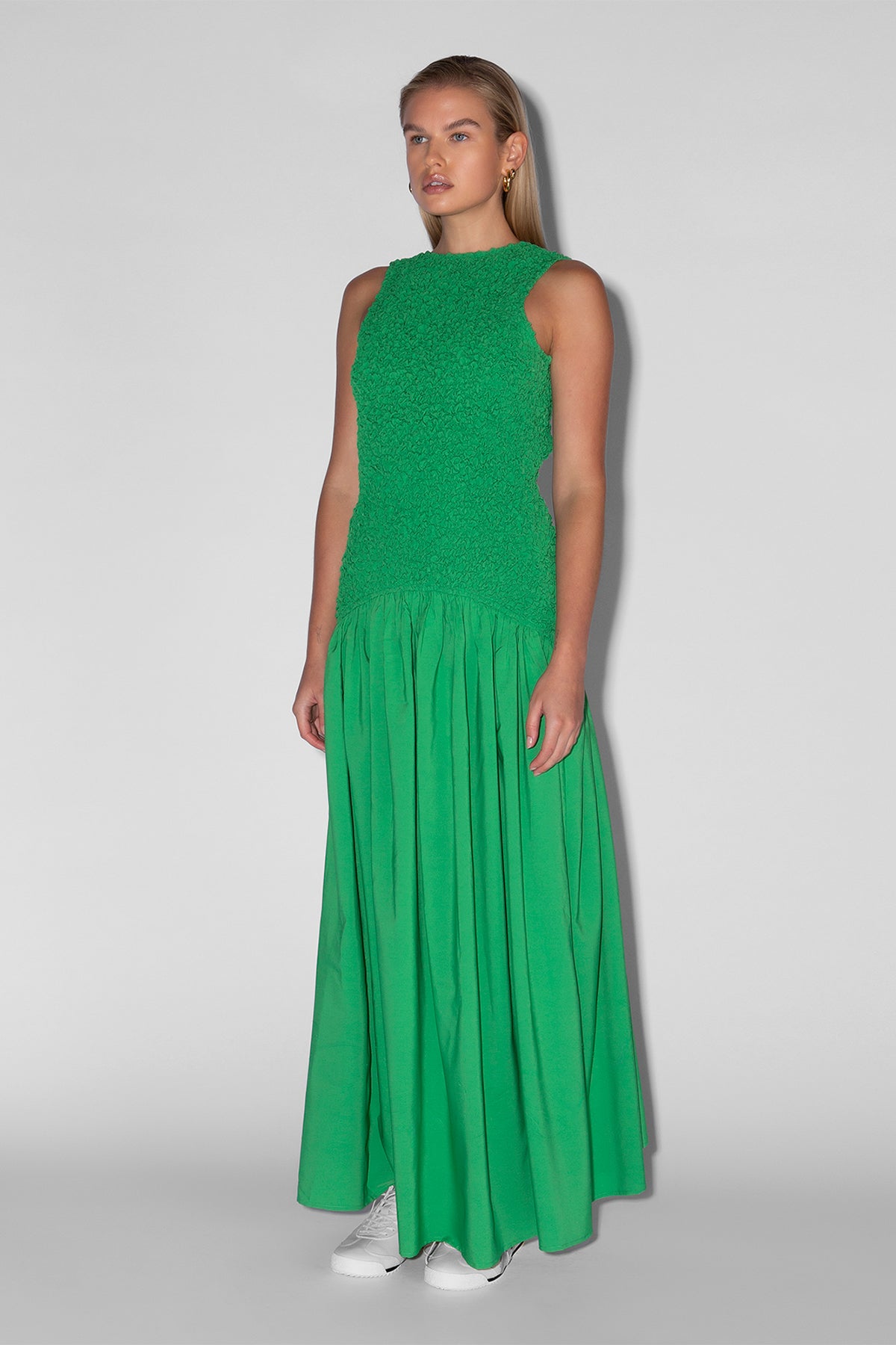 Marisol Midikleid - Smaragdgrün