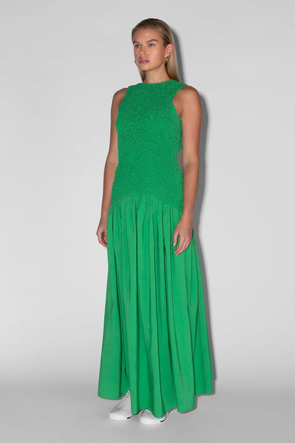Marisol Midikleid - Smaragdgrün