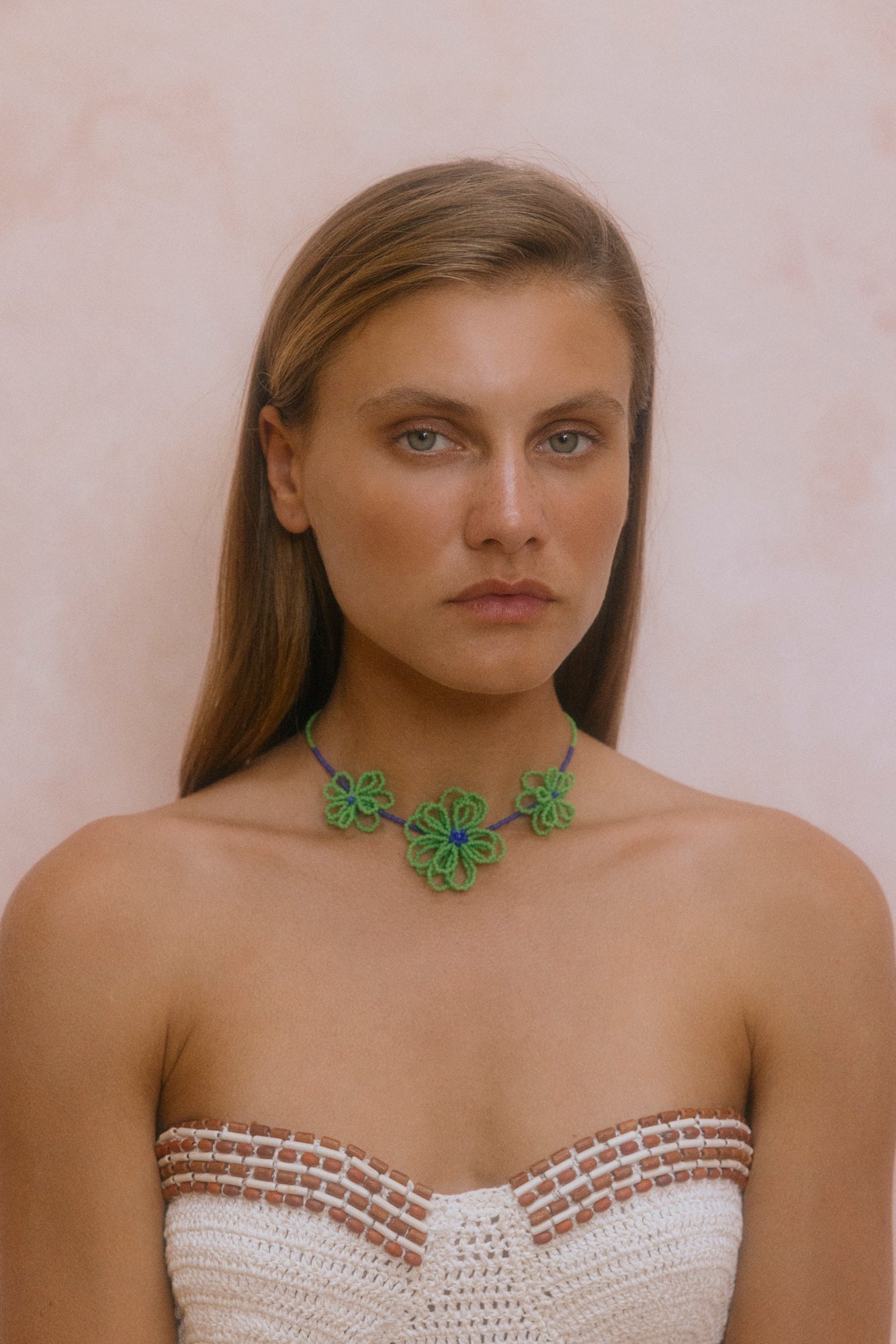 Loula Blumenkette - Smaragd