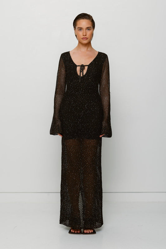 Coi Paillettenkleid - Noir