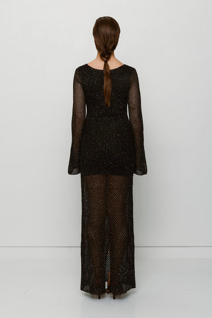 Coi Paillettenkleid - Noir