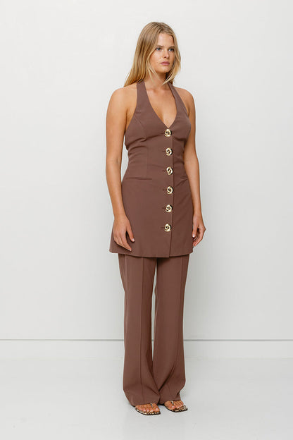 Irida Bootcut-Hose – Schokolade