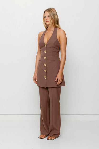 Irida Bootcut-Hose – Schokolade