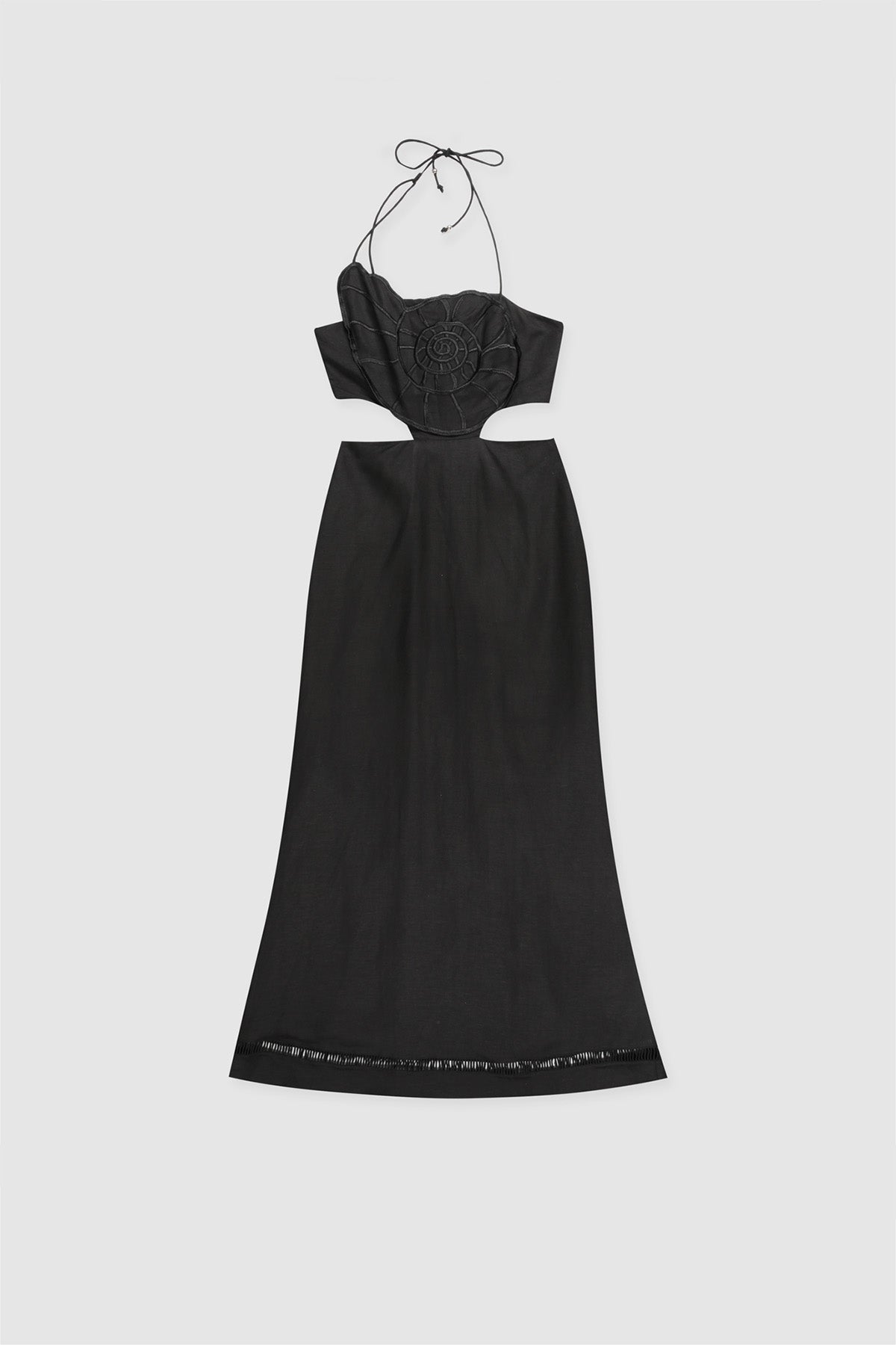 Cara Shell Maxikleid - Noir