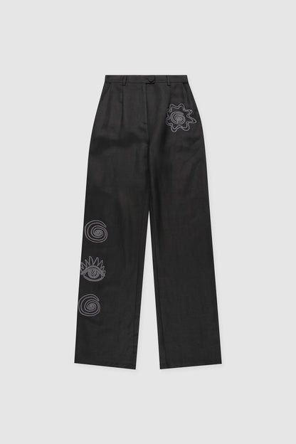 Cara Wide Leg Pant - Noir